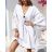 Damen 3/4 Langarm-Hemdkleid (XS/S/M Einheitsgröße) ITALIAN FASHION IMD25030