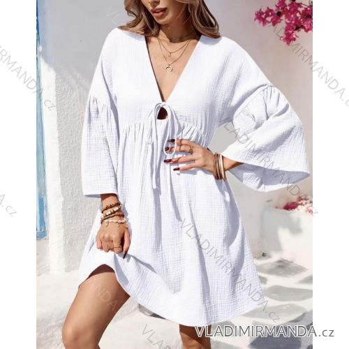 Damen 3/4 Langarm-Hemdkleid (XS/S/M Einheitsgröße) ITALIAN FASHION IMD25030