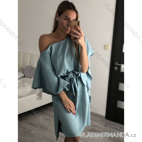 Ärmellose Kleider Sommerjacke Damen (uni sl) ITALIENISCHE Mode IM218206 -   dunkle Minze -   S / M