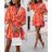 Elegantes Hemd Langarm Damen Kleid (S / M ONE SIZE) ITALIAN FASHION IMWY21734