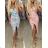 Kurzärmliges Sommer-Freizeitkleid für Damen (S/M/L EINHEITSGRÖSSE) ITALIAN FASHION IMWGB25022