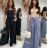 Langes Chiffon-Kurzarmkleid für Damen (S/M ONE SIZE) ITALIAN FASHION IMWGS231048