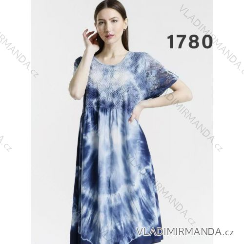 Damen Sommer Kurzarmkleid, übergroß (48/50/52 Einheitsgröße) ITALIAN FASHION IM425263