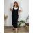 Shirt verlängert 3/4 Langarm Damen (L/XL/2XL ONE SIZE) ITALIAN FASHION IM423025 -   schwarz -   48/50