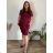 Kurzarm Kleid klassisch mit Taschen (uni s-l) ITALIAN FASHION IM120003
