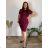 Kurzarm Kleid klassisch mit Taschen (uni s-l) ITALIAN FASHION IM120003