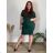 Kurzarm Kleid klassisch mit Taschen (uni s-l) ITALIAN FASHION IM120003