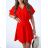 Kurzes Sommerkleid Kurzarm Damen übergroß (40/42/44 Einheitsgröße) ITALIAN FASHION IMD25022