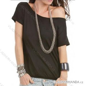 Kurzes Sommerkleid Kurzarm Damen übergroß (40/42/44 Einheitsgröße) ITALIAN FASHION IMD25022
