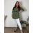 Klassisches Kurzarmkleid Damen (uni s-l) ITALIENISCHES MODA IMC20206