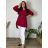 Klassisches Kurzarmkleid Damen (uni s-l) ITALIENISCHES MODA IMC20206