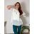 Übergroßer gestrickter Langarmpullover für Damen (S/M EINHEITSGRÖSSE) ITALIAN FASHION IMSN2416125 54/56/58 beige