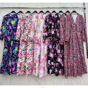 Kurzärmliges Sommer-Freizeitkleid für Damen (S/M/L EINHEITSGRÖSSE) ITALIAN FASHION IMWGB25022