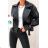 Damen-Langarm-Lederjacke (S-XL) ITALIAN FASHION IMWE23120