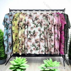 Kurzärmliges Sommer-Freizeitkleid für Damen (S/M/L EINHEITSGRÖSSE) ITALIAN FASHION IMWGB25022