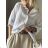 Langes Chiffon-Kurzarmkleid für Damen (S/M ONE SIZE) ITALIAN FASHION IMWGS231048