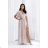 Langes, elegantes Damenkleid mit breiten Trägern (SL) FRENCH FASHION FMPEL23VELVET beige 48