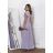 Langes, elegantes Damenkleid mit breiten Trägern (SL) FRENCH FASHION FMPEL23VELVET hellviolett 36