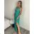 Šaty elegantní společenské na ramínka dámské (S/M ONE SIZE) ITALSKÁ MÓDA IM321608