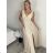 Šaty elegantní společenské na ramínka dámské (S/M ONE SIZE) ITALSKÁ MÓDA IM321608