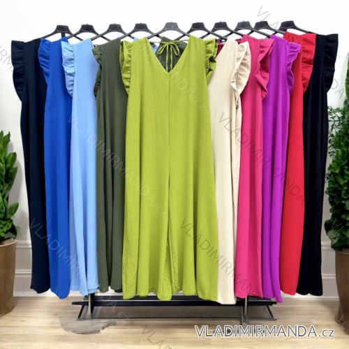 Langes Chiffon-Kurzarmkleid für Damen (S/M ONE SIZE) ITALIAN FASHION IMWGS231048