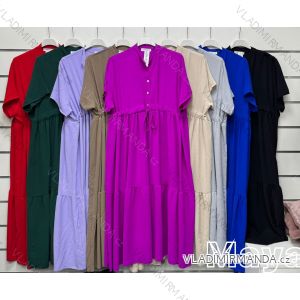 Kurzärmliges Sommer-Freizeitkleid für Damen (S/M/L EINHEITSGRÖSSE) ITALIAN FASHION IMWGB25022