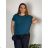 Tunika mit Anhänger Kurzarm Damen Übergröße (3XL/4XL ONE SIZE) ITALIAN FASHION IMC23020