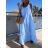 Elegantes Hemd Langarm Damen Kleid (S / M ONE SIZE) ITALIAN FASHION IMWY21734