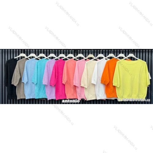 Langärmliger Pelzpullover für Damen (S/M/L ONE SIZE) ITALIAN FASHION IMWCH25116