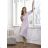 Langes, elegantes Damenkleid mit breiten Trägern (SL) FRENCH FASHION FMPEL23VELVET hellviolett 36