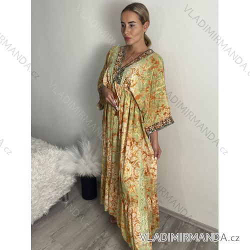 Langärmliges Sommer-Hemdkleid für Damen (S/M/L Einheitsgröße) INDIAN FASHION IMWY23123