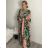 Langärmliges Sommer-Hemdkleid für Damen (S/M/L Einheitsgröße) INDIAN FASHION IMWY23123 M / L schwarz