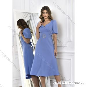 Langes, elegantes Damenkleid mit breiten Trägern (SL) FRENCH FASHION FMPEL23VELVET