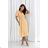 Langes, elegantes Damenkleid mit breiten Trägern (SL) FRENCH FASHION FMPEL23VELVET orange Pfirsich 36