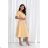Langes, elegantes Damenkleid mit breiten Trägern (SL) FRENCH FASHION FMPEL23VELVET orange Pfirsich 36