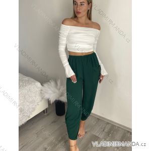 Lange Sommerhose für Damen mit Gürtel (Einheitsgröße S/M) ITALIAN FASHION IMD24080