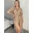 Damen 3/4 Langarm-Hemdkleid (XS/S/M Einheitsgröße) ITALIAN FASHION IMD25030 S / M grünes Khaki
