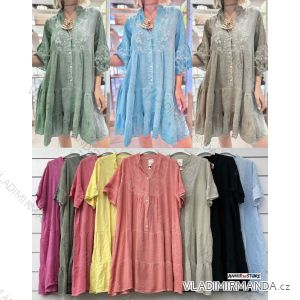 Kurzärmliges Sommer-Freizeitkleid für Damen (S/M/L EINHEITSGRÖSSE) ITALIAN FASHION IMWGB25022
