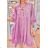 Kurzärmliges Sommer-Freizeitkleid für Damen (S/M/L EINHEITSGRÖSSE) ITALIAN FASHION IMWGB25022
