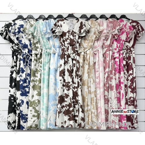 Kurzärmliges Sommer-Freizeitkleid für Damen (S/M/L EINHEITSGRÖSSE) ITALIAN FASHION IMWGB25022
