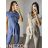 Langes Chiffon-Kurzarmkleid für Damen (S/M ONE SIZE) ITALIAN FASHION IMWGS231048