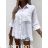 Langes Chiffon-Kurzarmkleid für Damen (S/M ONE SIZE) ITALIAN FASHION IMWGS231048