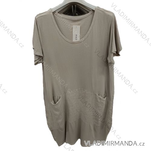 Lässiges Kurzarmkleid für Damen in Übergröße (L/XL/2XL Einheitsgröße) ITALIAN FASHION IM723061