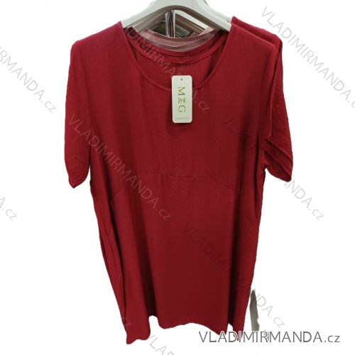 Lässiges Kurzarmkleid für Damen in Übergröße (L/XL/2XL Einheitsgröße) ITALIAN FASHION IM723061