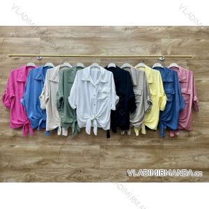 Elegantes Hemd Langarm Damen Kleid (S / M ONE SIZE) ITALIAN FASHION IMWY21734