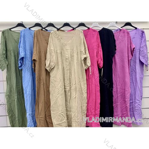 Langes spanisches Sommerkleid, Langarm, Damen, Übergröße (42/44/46 Einheitsgröße) ITALIENISCHE MODE IMWCP25166