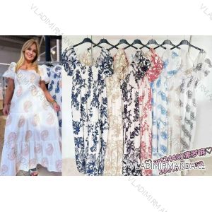 Langärmlige Baumwolltunika für Damen (S/M/L EINHEITSGRÖSSE) ITALIAN FASHION IMWCP25041