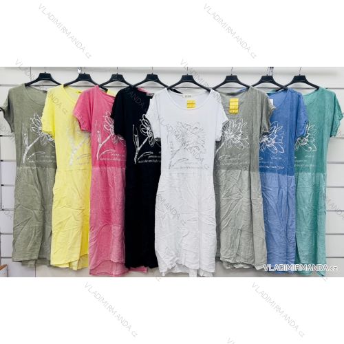 Langärmlige Baumwolltunika für Damen (S/M/L EINHEITSGRÖSSE) ITALIAN FASHION IMWCP25041