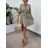 Kurzärmliges Sommer-Freizeitkleid für Damen (S/M/L EINHEITSGRÖSSE) ITALIAN FASHION IMWGB25022