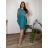 Übergroßes Sommerkleid mit kurzen Ärmeln für Damen (44/46/48 EINHEITSGRÖSSE) ITALIAN FASHION IM425064